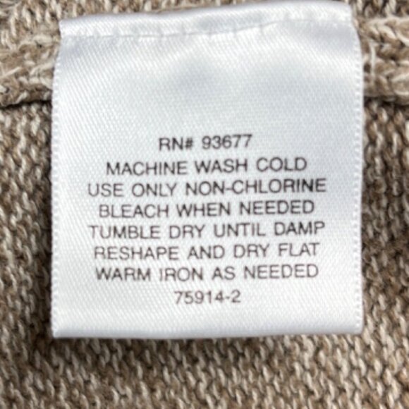 St Johns Bay Sweater Crew Neck Long Sleeve Beige Marled Cotton Pullover Size XL - Picture 14 of 14